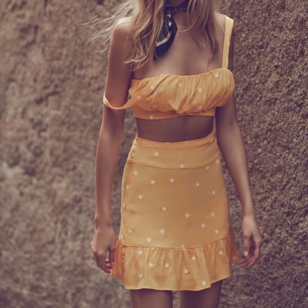 For Love & Lemons Yellow Chiquita Set Size S